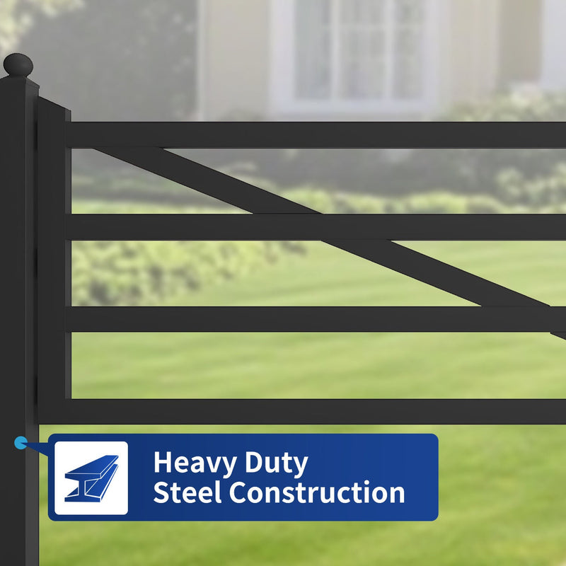 20 ft Farm Driveway Gate with Diagonal Tubes, Dual Swing by Chery Industrial