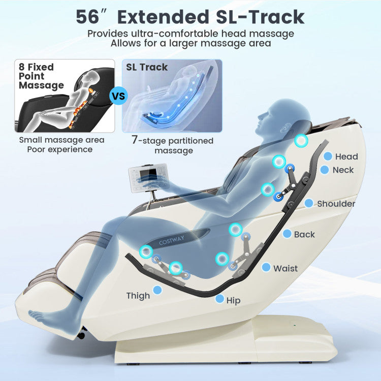Therapy 36-New 3D Model-SL Track Massage Chair with Airbags Waist and Calves Heating Foot Rollers, photo 7 of 12