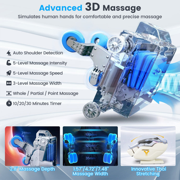 Therapy 36-New 3D Model-SL Track Massage Chair with Airbags Waist and Calves Heating Foot Rollers, photo 12 of 12