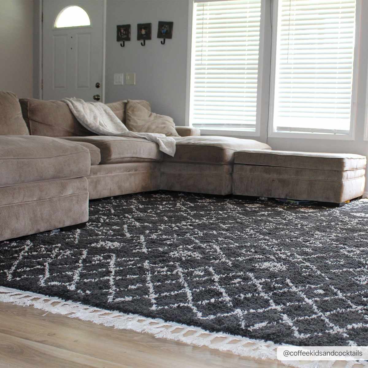 Thetford Black Berber Shag Rug - Clearance by Boutique Rugs