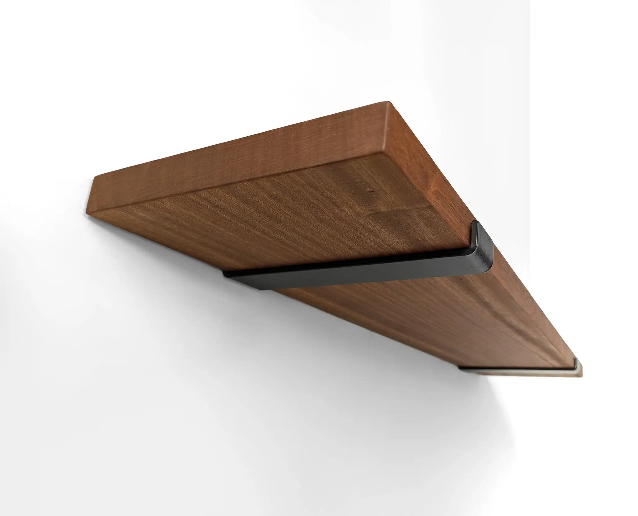 Thick Mahogany Board only (for Cascade Iron J Brackets) | Brackets fulfilled by Cascade Iron by NookWoodworking