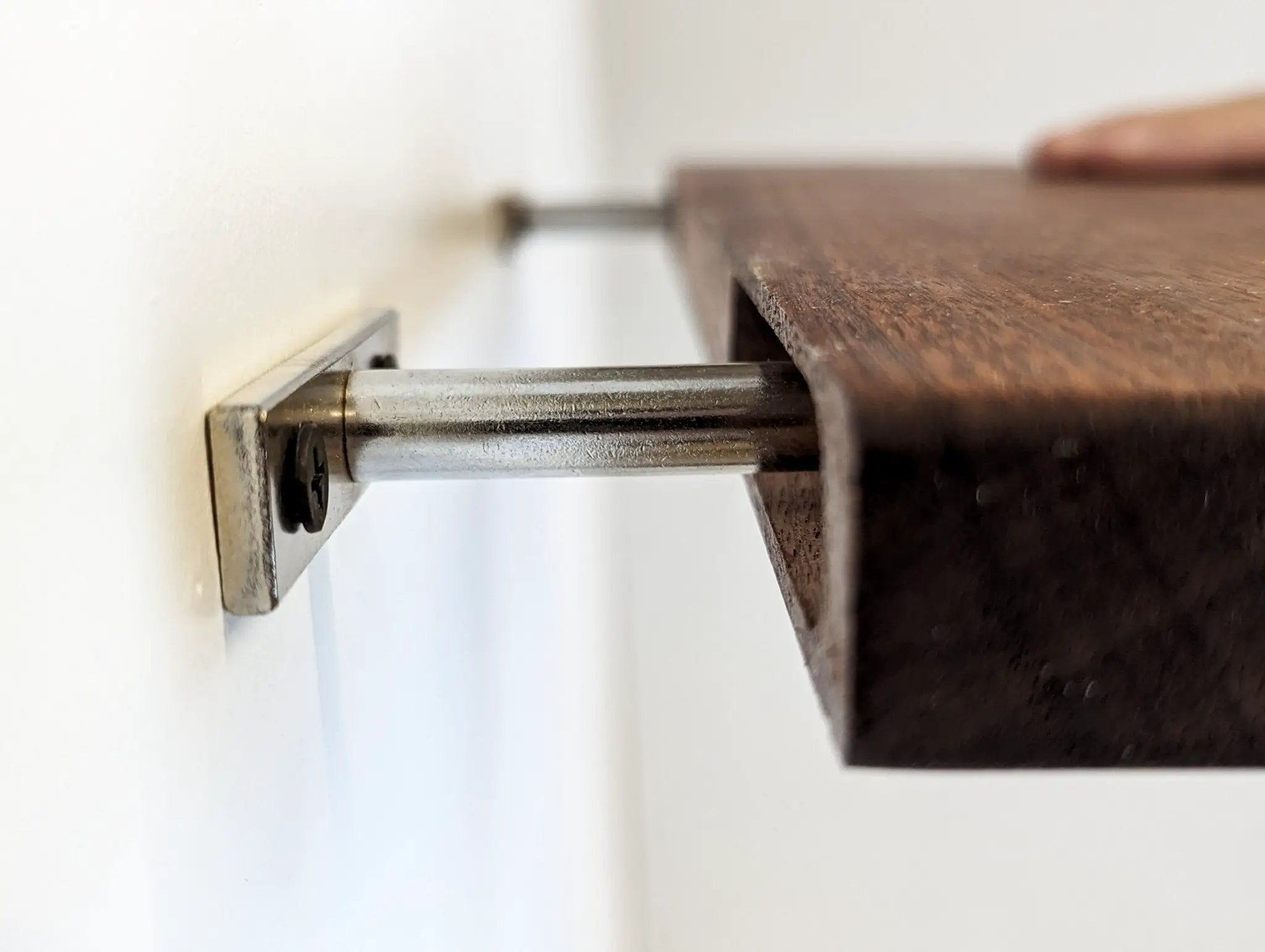 Thin Oak Floating Shelf with Rounded Corners by NookWoodworking