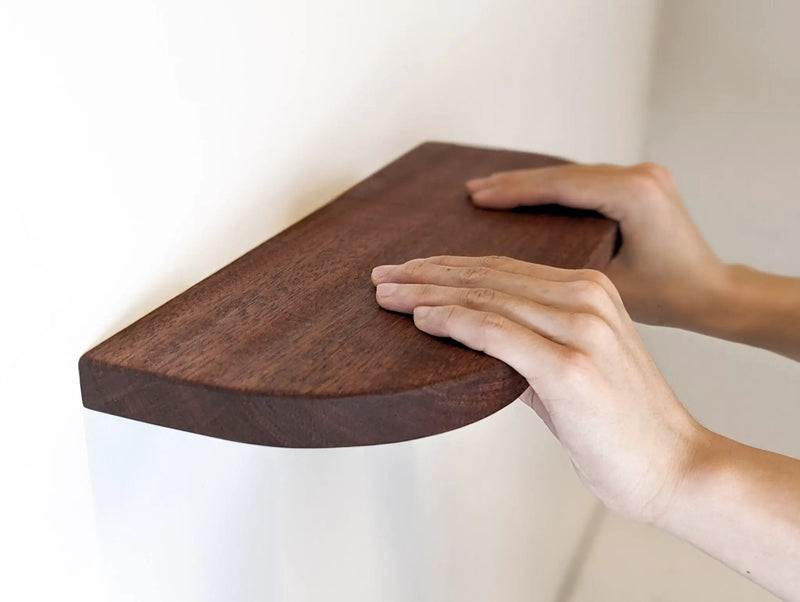 Thin Oak Floating Shelf with Rounded Corners by NookWoodworking