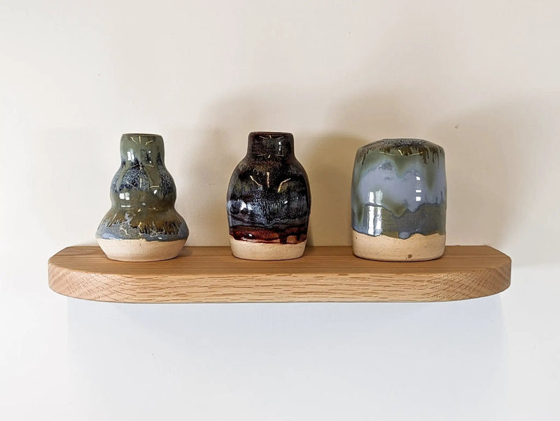 Thin Oak Floating Shelf with Rounded Corners by NookWoodworking