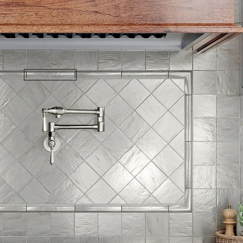 Light Gray 1.25x8 Matte Glossy Ceramic Bullnose Tile Trim (10 pack, 0.667 sq ft/case) by Apollo Tile