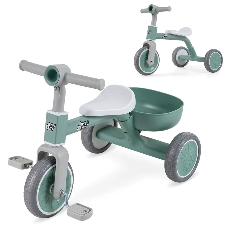 Convertible Toddler Trike with 86° Limited Steering Angle by DirectDeals