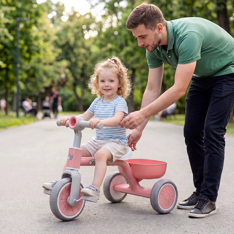 Convertible Toddler Trike with 86° Limited Steering Angle by DirectDeals