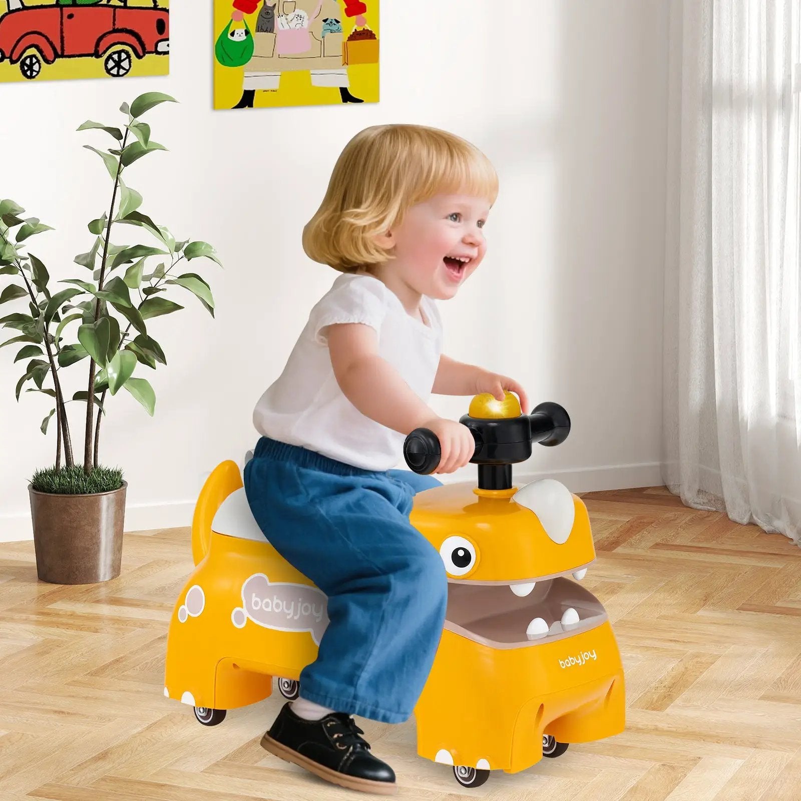 Toddler Ride on Toy Walking Sliding Car with Lights and Music by DirectDeals