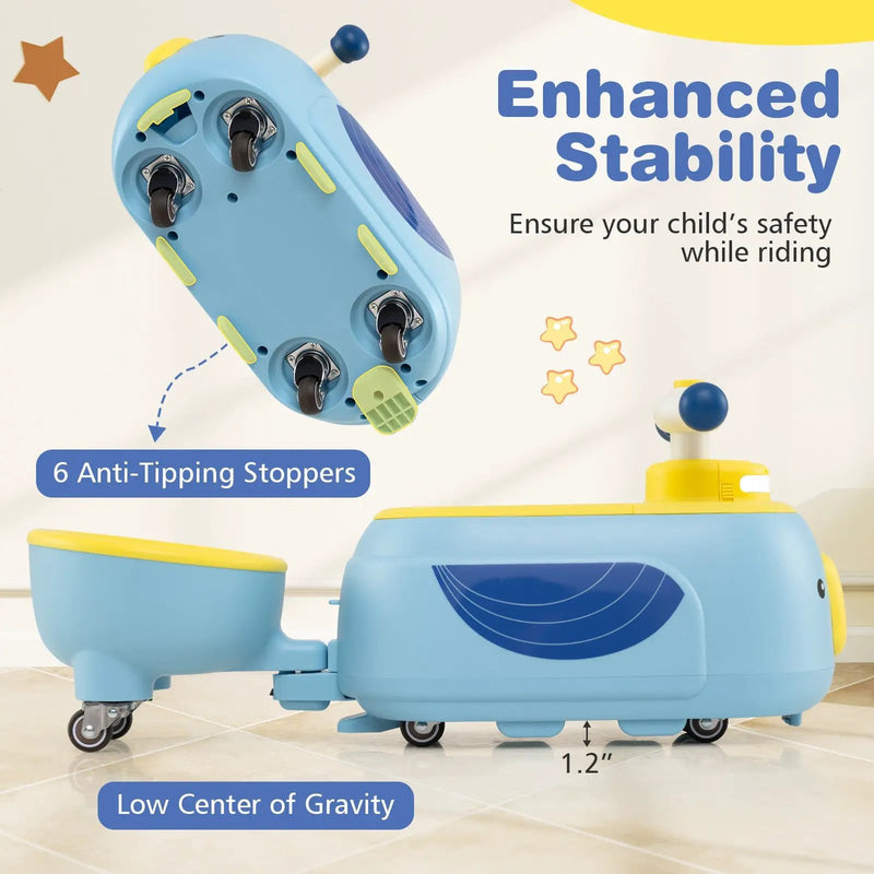 Toddler Ride on Toy with Trailer and Light Music by DirectDeals