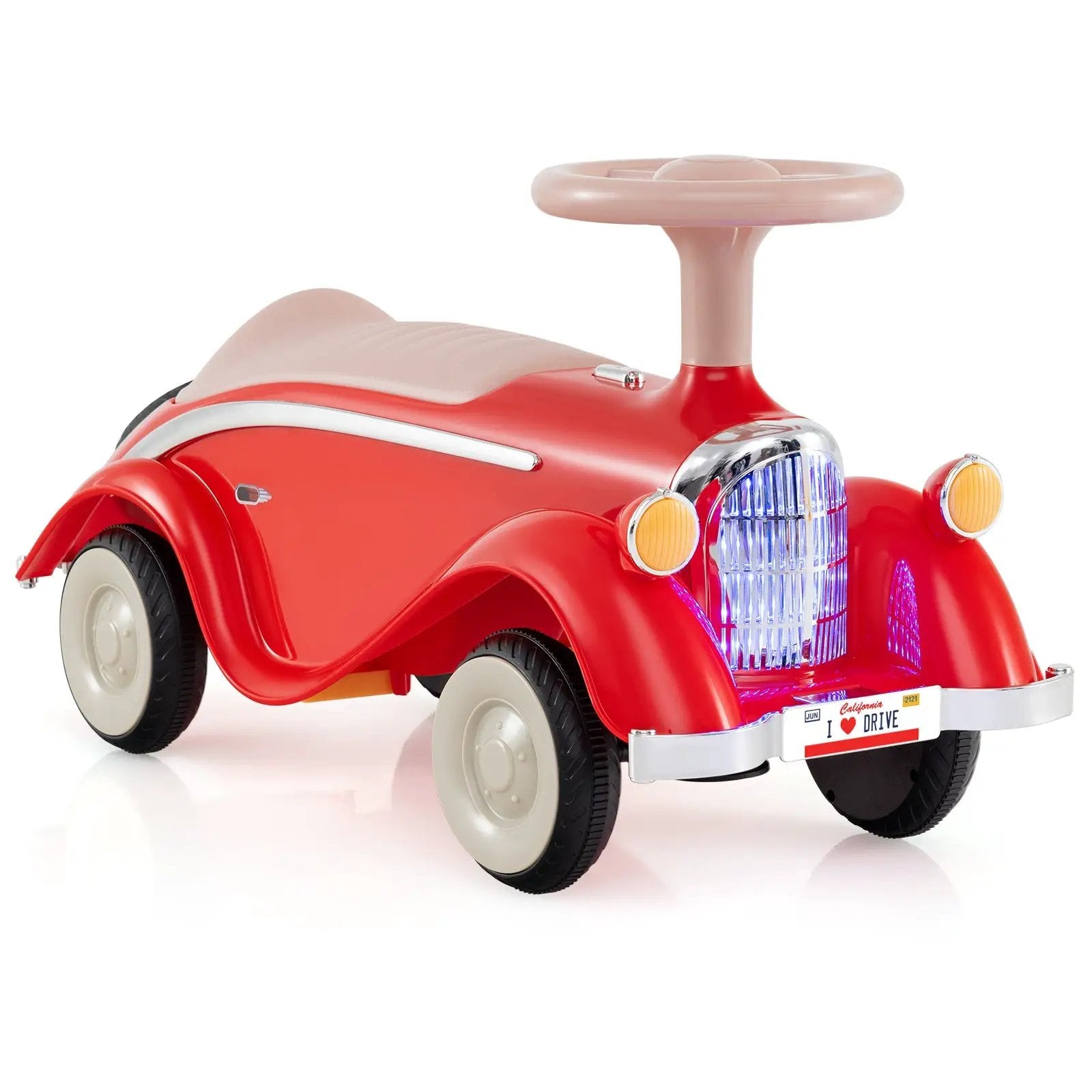 Toddler Ride on Toy Classic Sliding Car with Horn and LED Headlight by DirectDeals