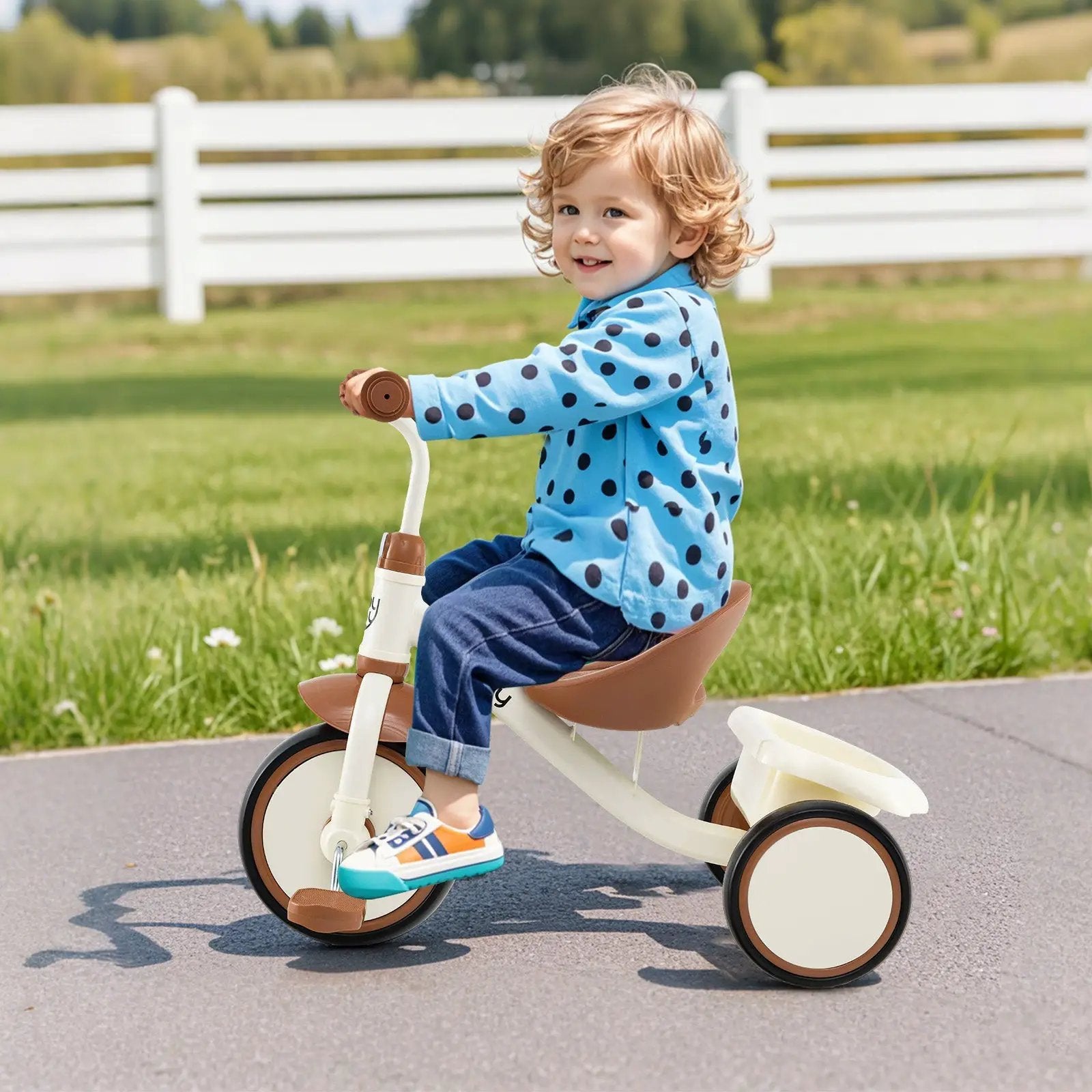 Toddler Tricycle Kids Trike with Adjustable Seat and by DirectDeals