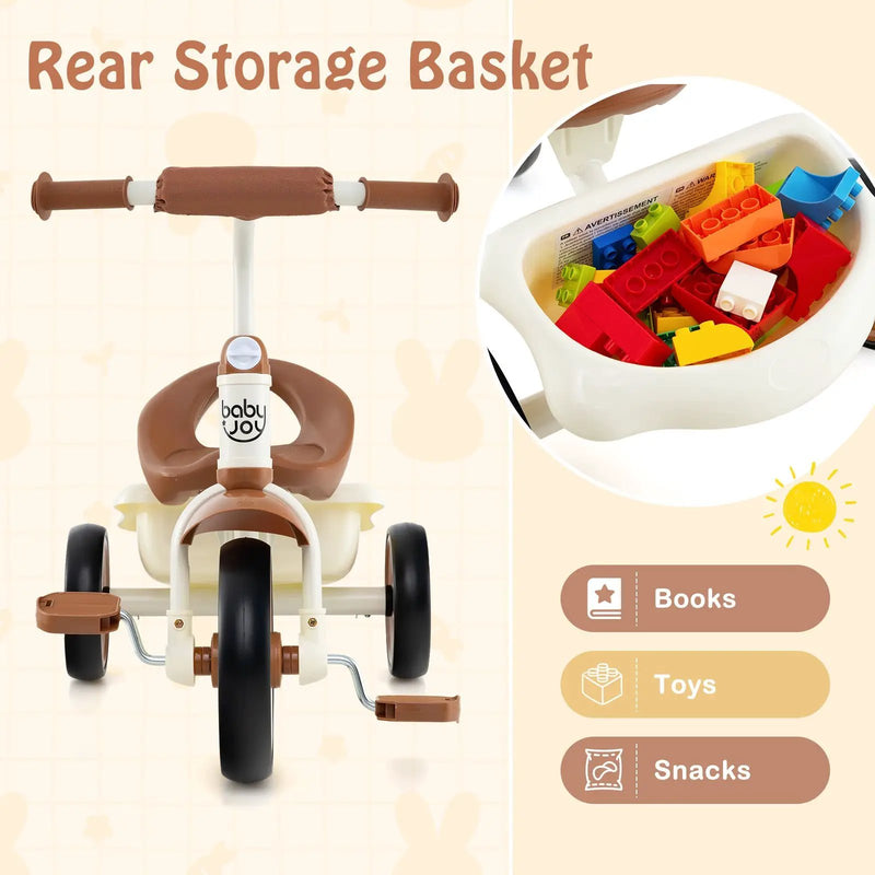 Toddler Tricycle Kids Trike with Adjustable Seat and by DirectDeals