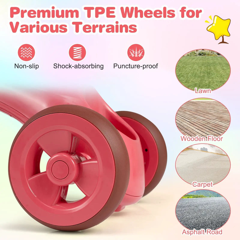 Toddler Tricycle with Limited Steering with Front Baskets and Bell by DirectDeals