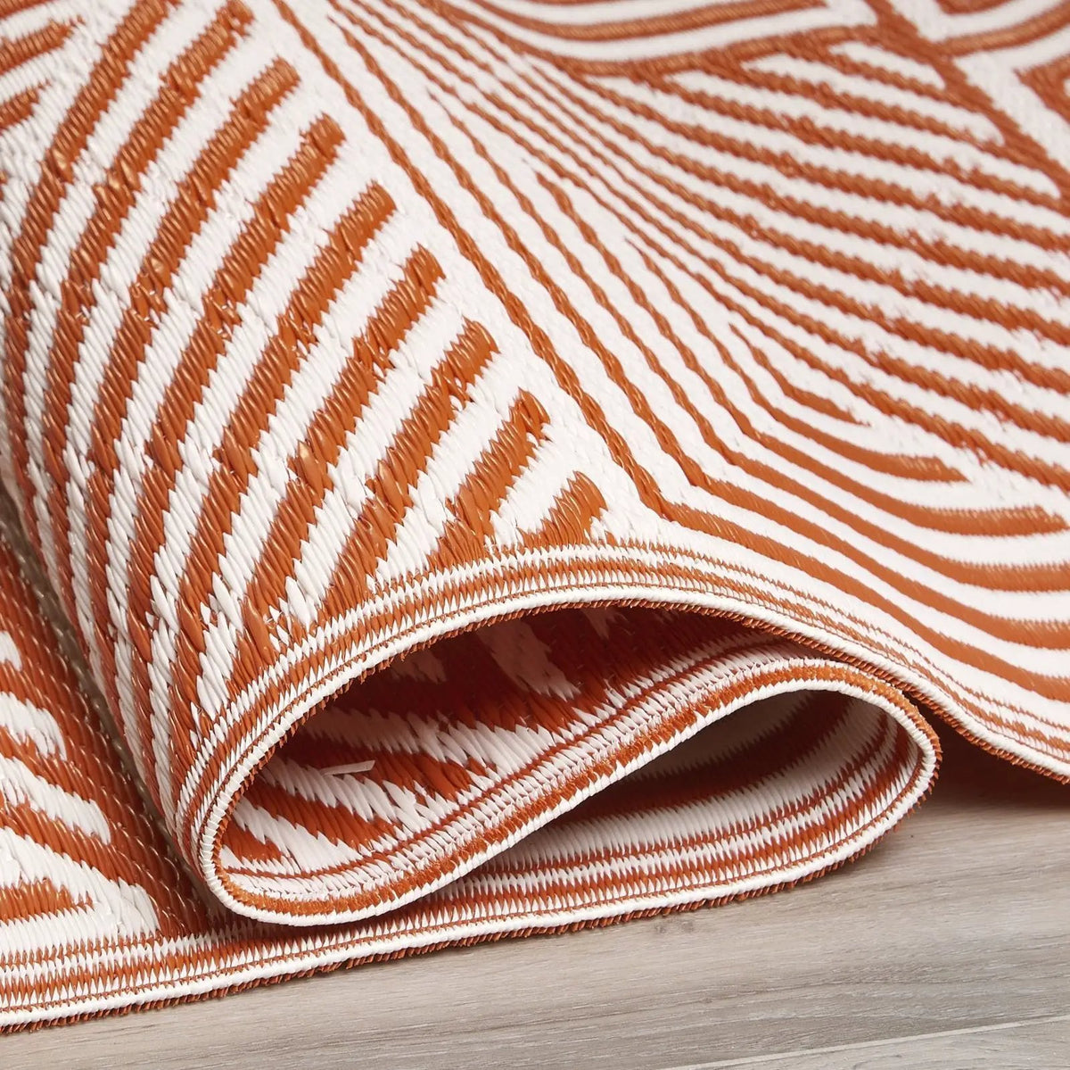 Tokyo - Burnt Orange Outdoor Rug for Patio by Fab Habitat