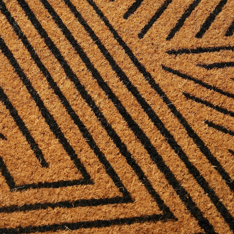 Tokyo - Black Coir Doormat by Fab Habitat