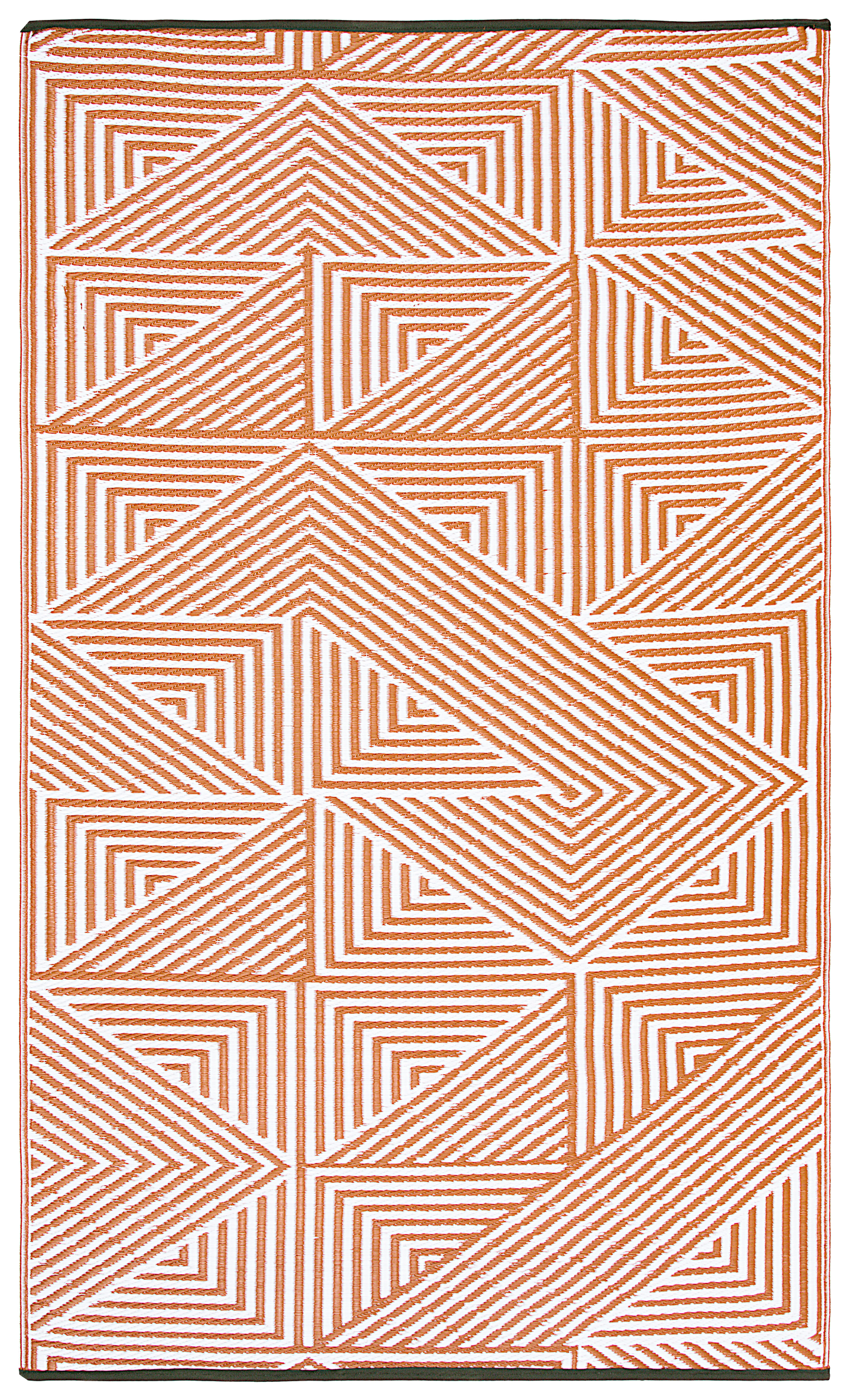 Tokyo - Burnt Orange Outdoor Rug for Patio by Fab Habitat