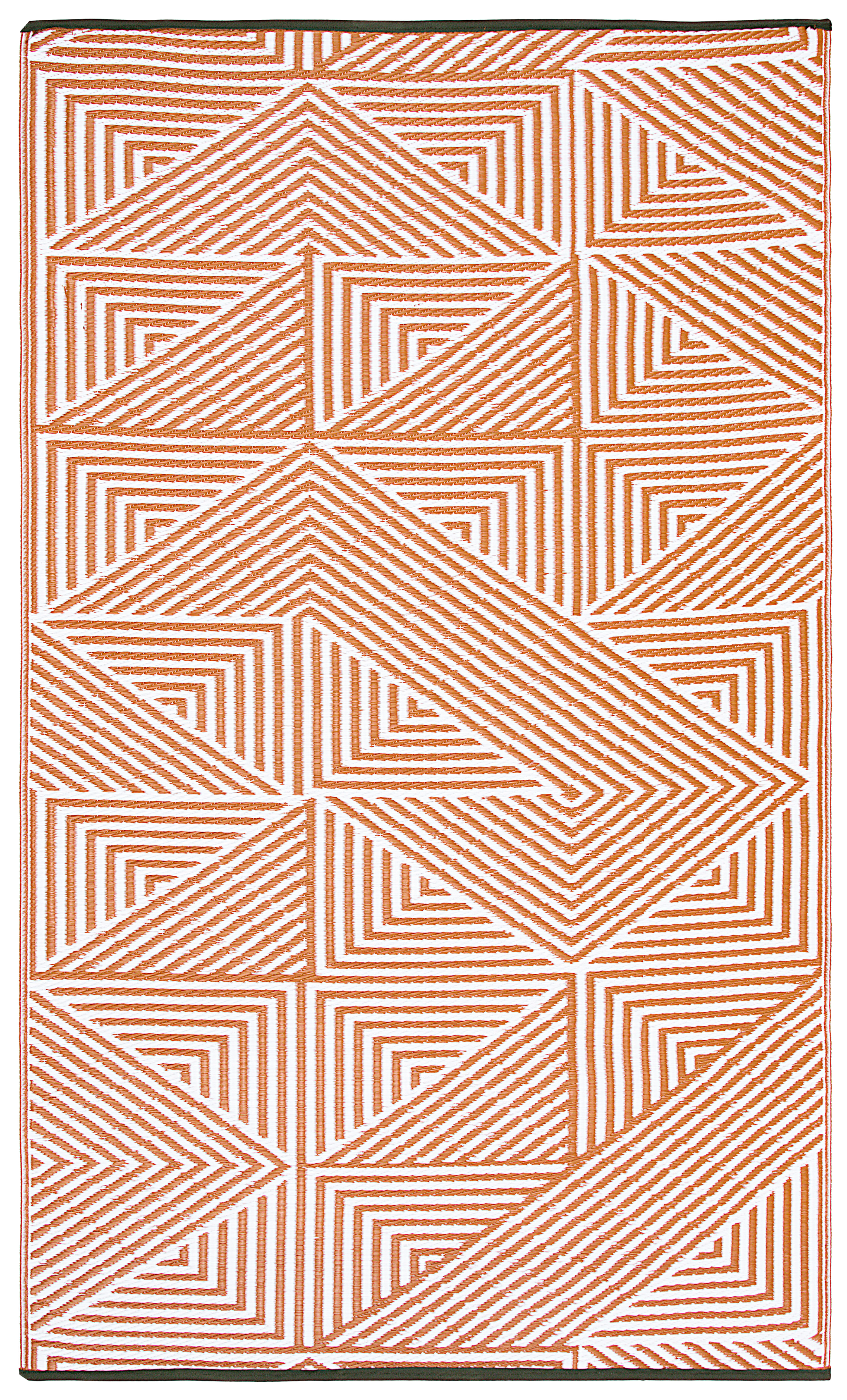 Tokyo - Burnt Orange Outdoor Rug for Patio by Fab Habitat