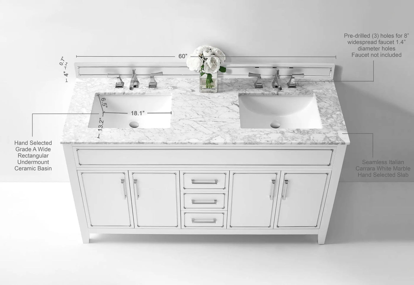 Aspen 60" Bath Vanity Set by Ancerre Designs