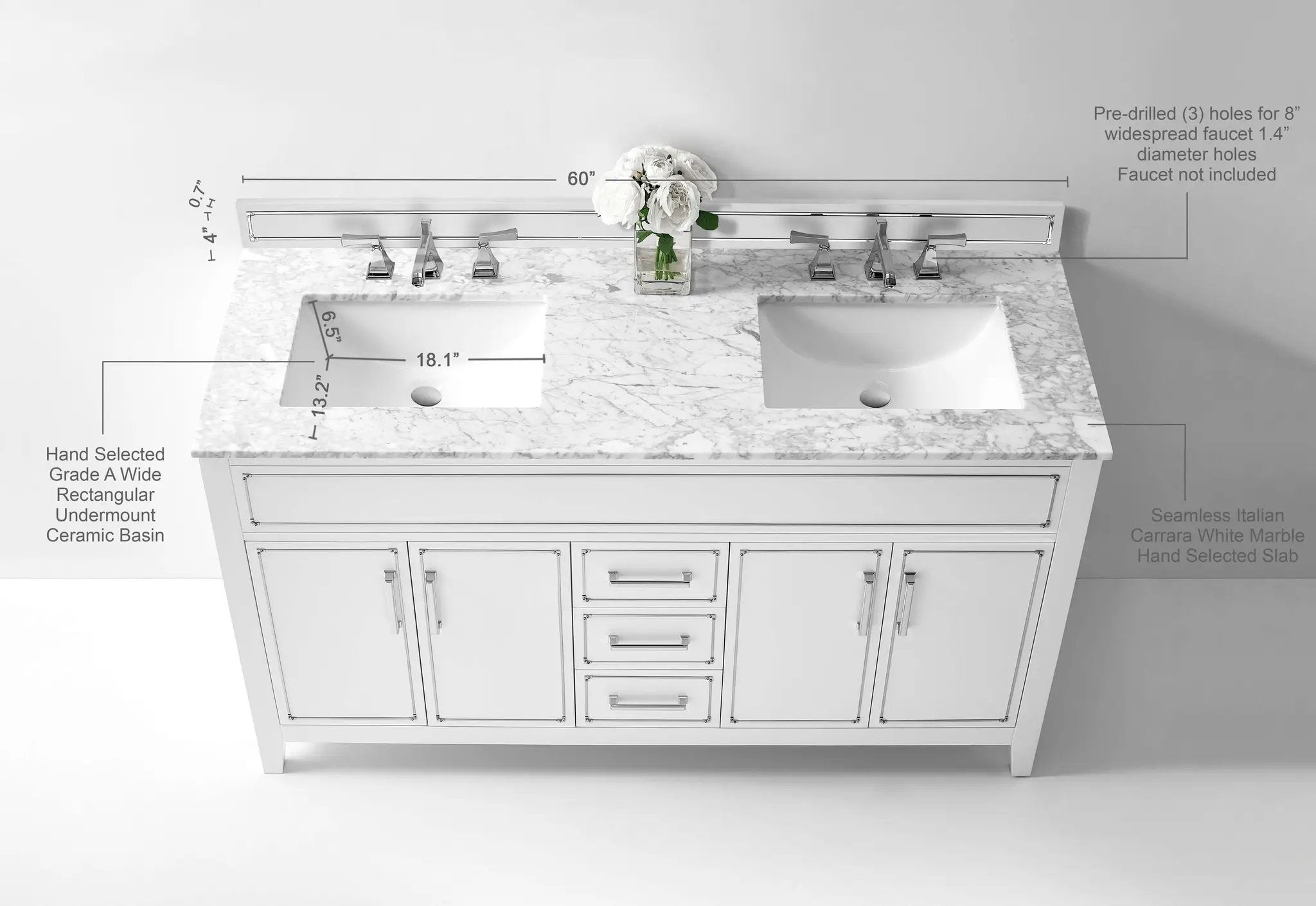 Aspen 60" Bath Vanity Set by Ancerre Designs