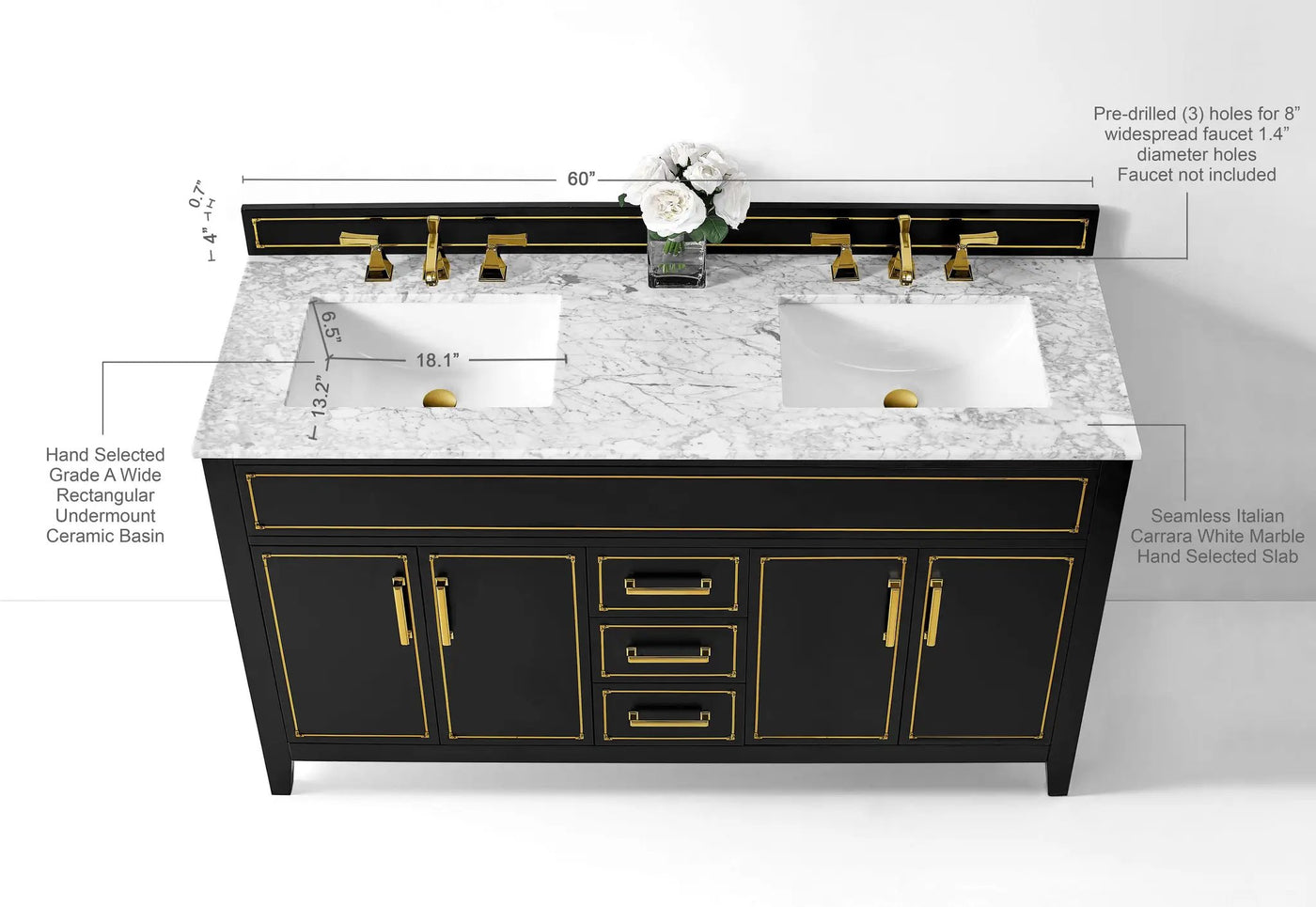 Aspen 60" Bath Vanity Set by Ancerre Designs