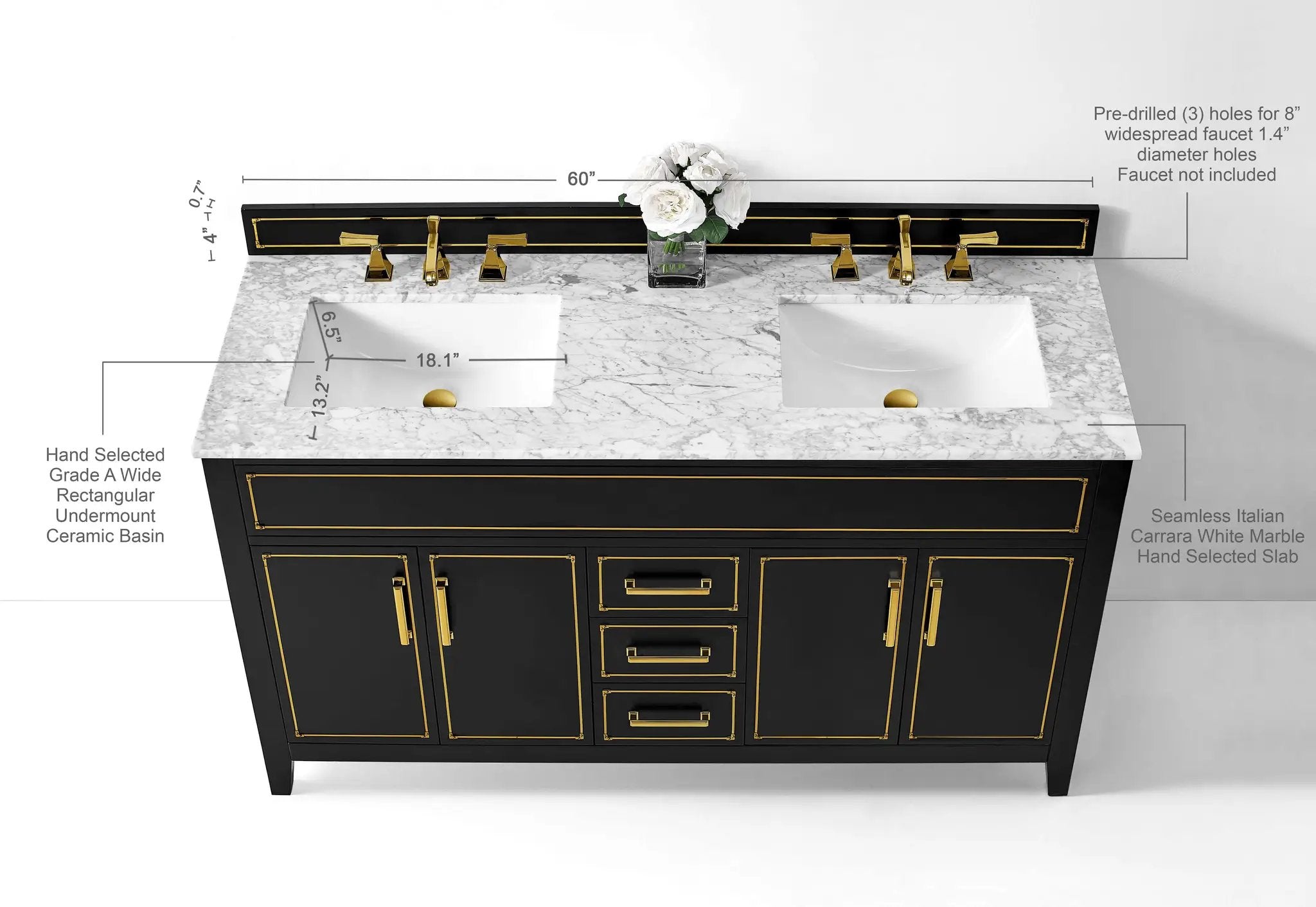 Aspen 60" Bath Vanity Set by Ancerre Designs