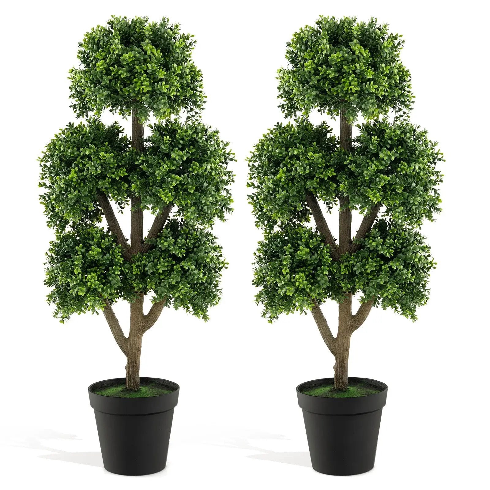 45 Inch Artificial Boxwood Topiary Ball Tree by DirectDeals