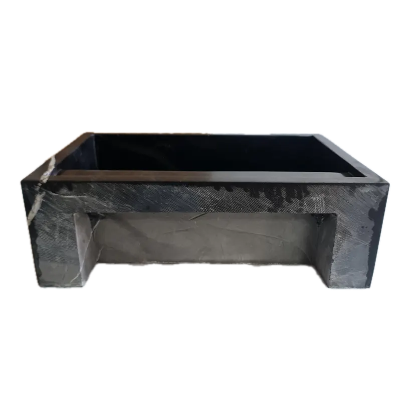 Turkish Black Marble Wall Mount Bathroom Vanity 16x24 Fluted by GobekDesign