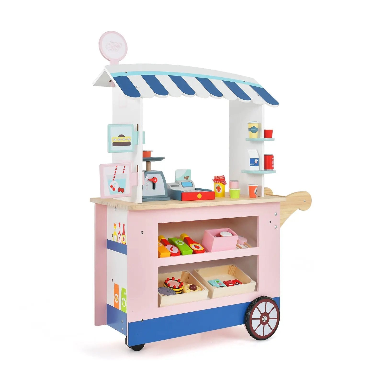 Toy Cart Play Set with POS Machine and Lovely Scale by DirectDeals