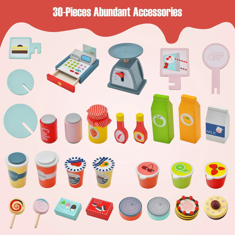 Toy Cart Play Set with POS Machine and Lovely Scale by DirectDeals