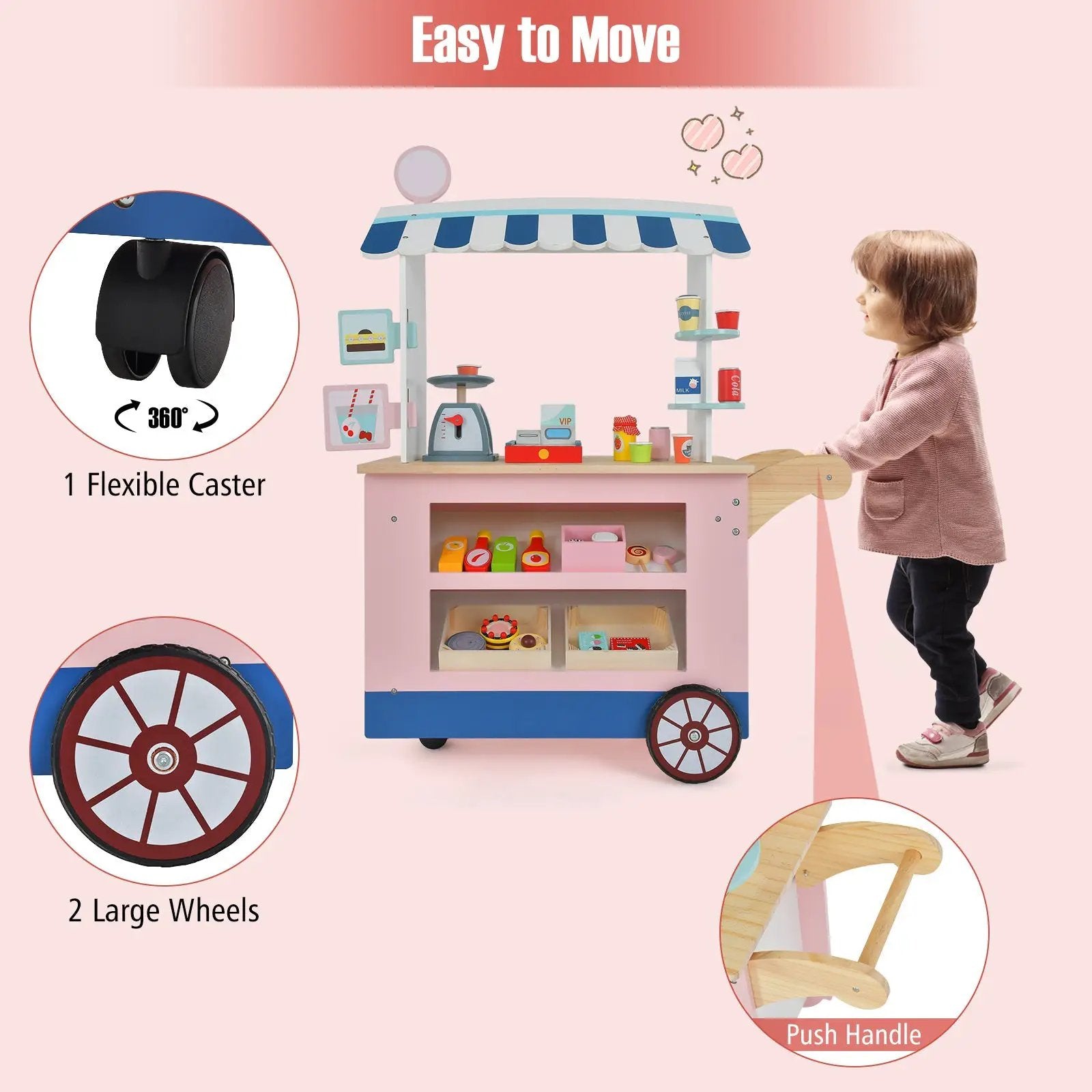 Toy Cart Play Set with POS Machine and Lovely Scale by DirectDeals