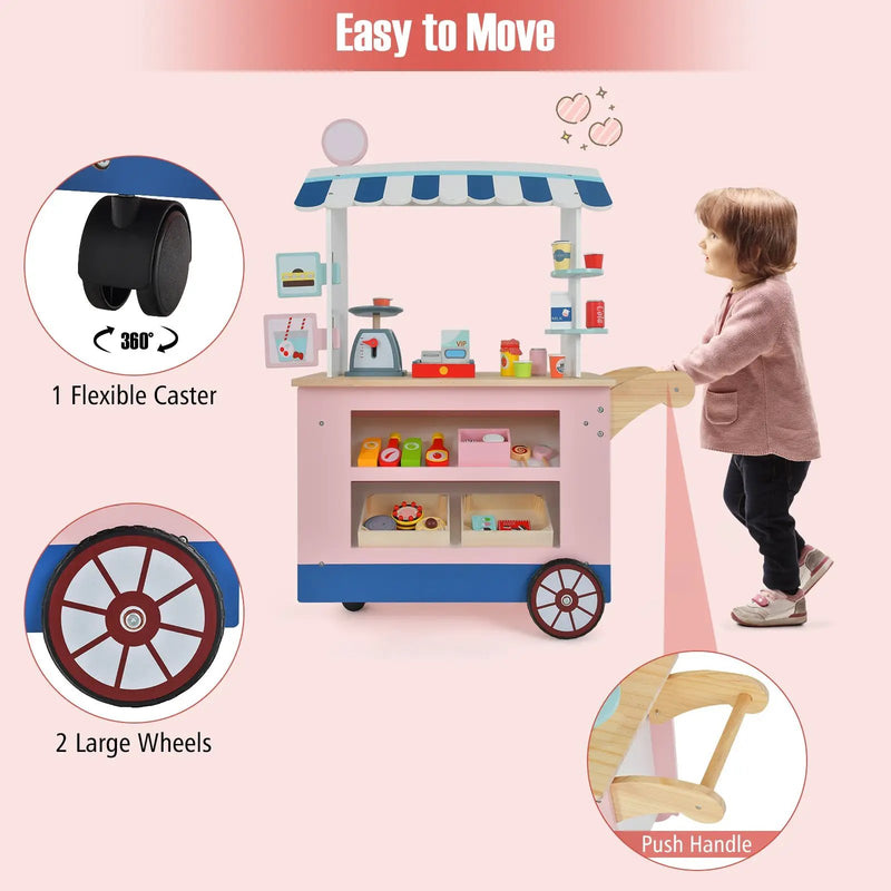Toy Cart Play Set with POS Machine and Lovely Scale by DirectDeals