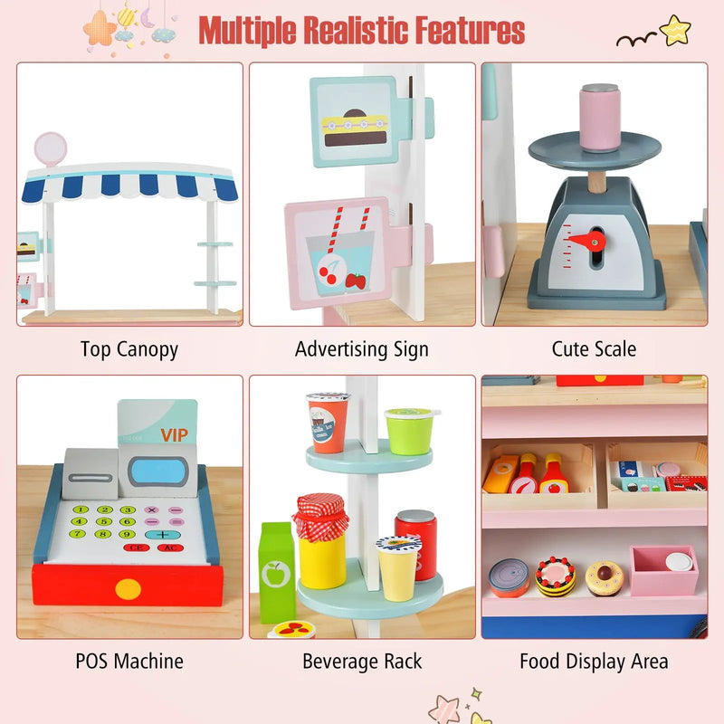 Toy Cart Play Set with POS Machine and Lovely Scale by DirectDeals