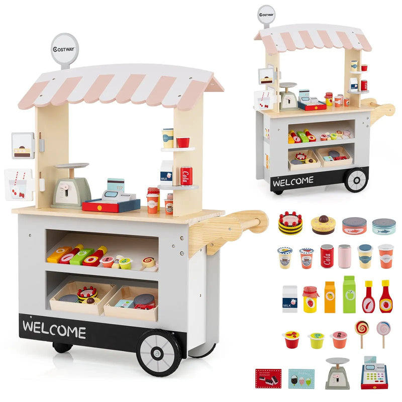 Toy Cart Play Set with POS Machine and Lovely Scale by DirectDeals