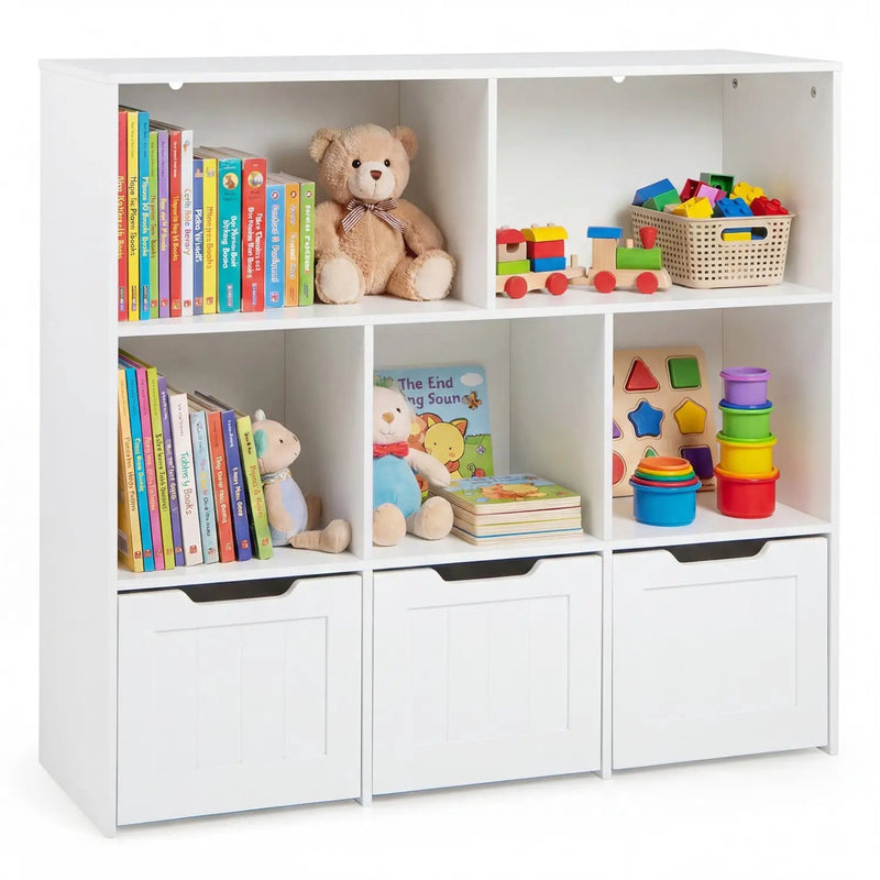 Kids Storage Organizer with 3 Drawers and 5 Cubbies by DirectDeals