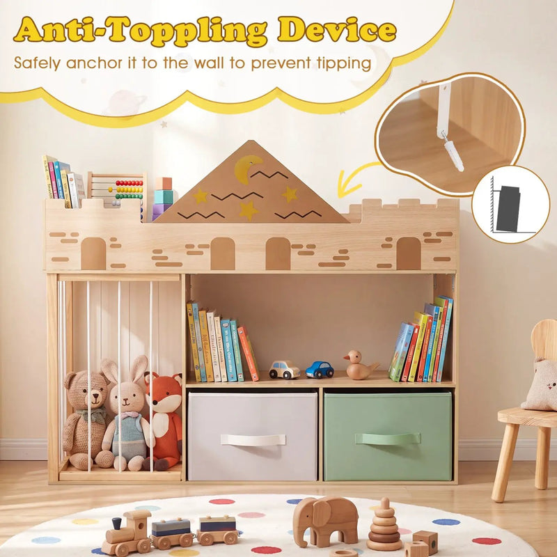 Kids Toy Storage Organizer with Stuffed Animal Holder by DirectDeals