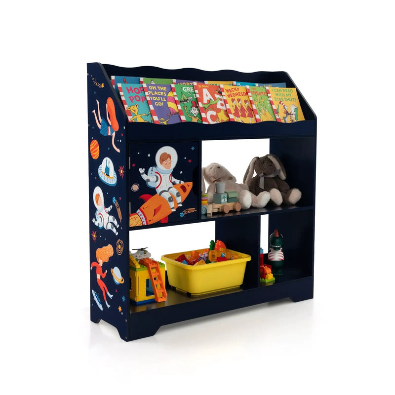 Kids Toy Storage Organizer with Book Shelf and Storage Cabinet by DirectDeals
