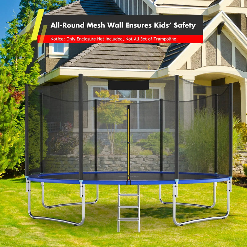 Trampoline Replacement Protection Enclosure Net with Zipper by DirectDeals