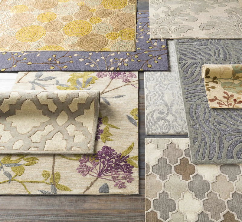 Elsu Brown Beige Wool Rug by Boutique Rugs