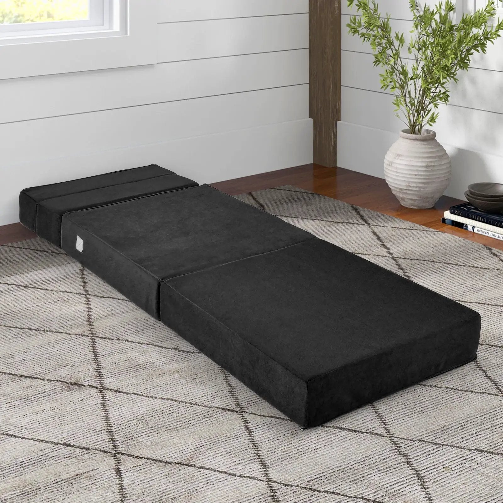 Tri-Fold Folding Chair Convertible Sleeper Bed by DirectDeals