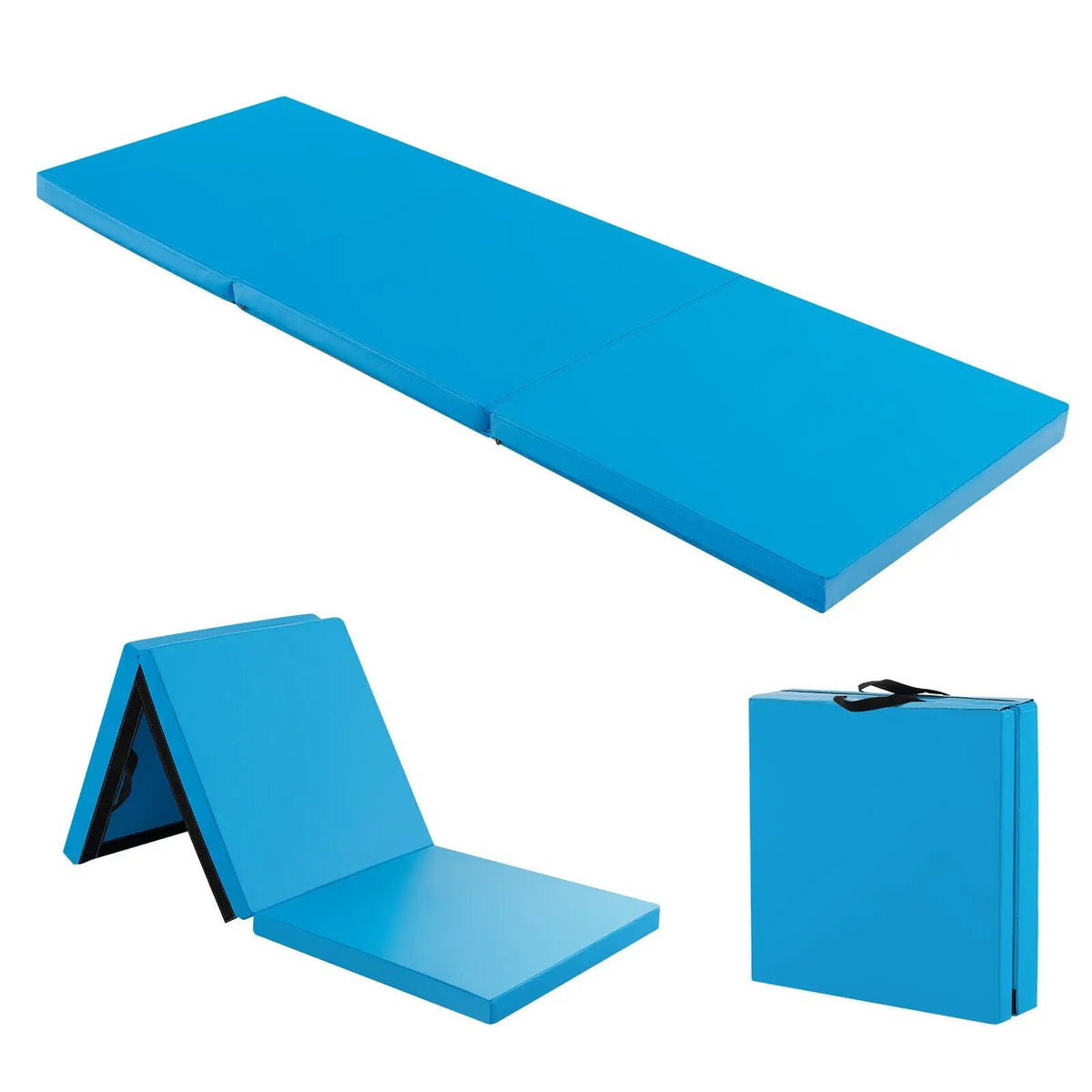 6 x 2 FT Tri-Fold Gym Mat with Handles and Removable Zippered Cover by DirectDeals
