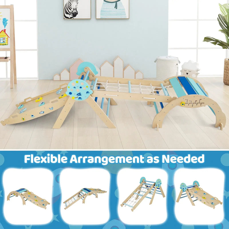 Triangle Set 8-in-1 Foldable Baby Climbing Toys Astronaut/Unicorn Theme by DirectDeals