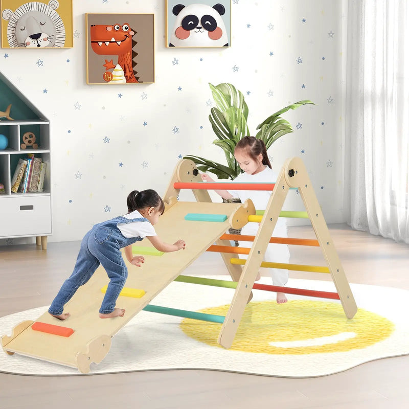 3-in-1 Climbing Set Foldable and Adjustable Kids Triangle Set by DirectDeals