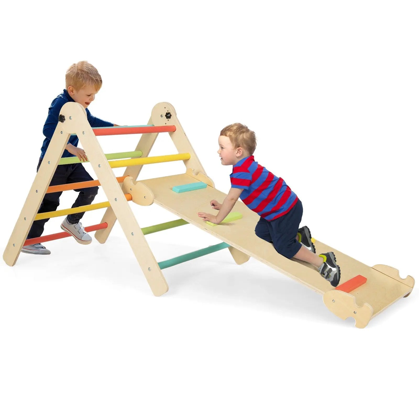 3-in-1 Climbing Set Foldable and Adjustable Kids Triangle Set by DirectDeals