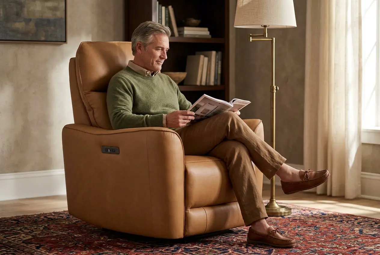 Trooper Triple Zero Power Recliner by Ornate Furniture