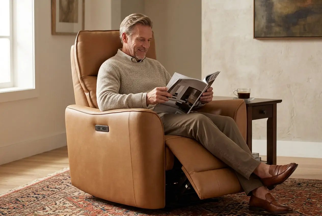Trooper Triple Zero Power Recliner by Ornate Furniture
