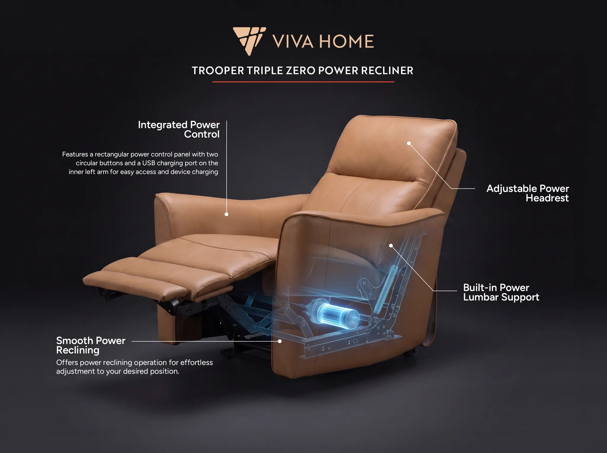Trooper Triple Zero Power Recliner