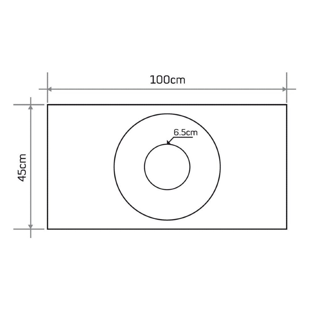 Tundra Grey Marble Rectangular Vessel Sink Honed (W)18" (L)40" (H)4" by GobekDesign