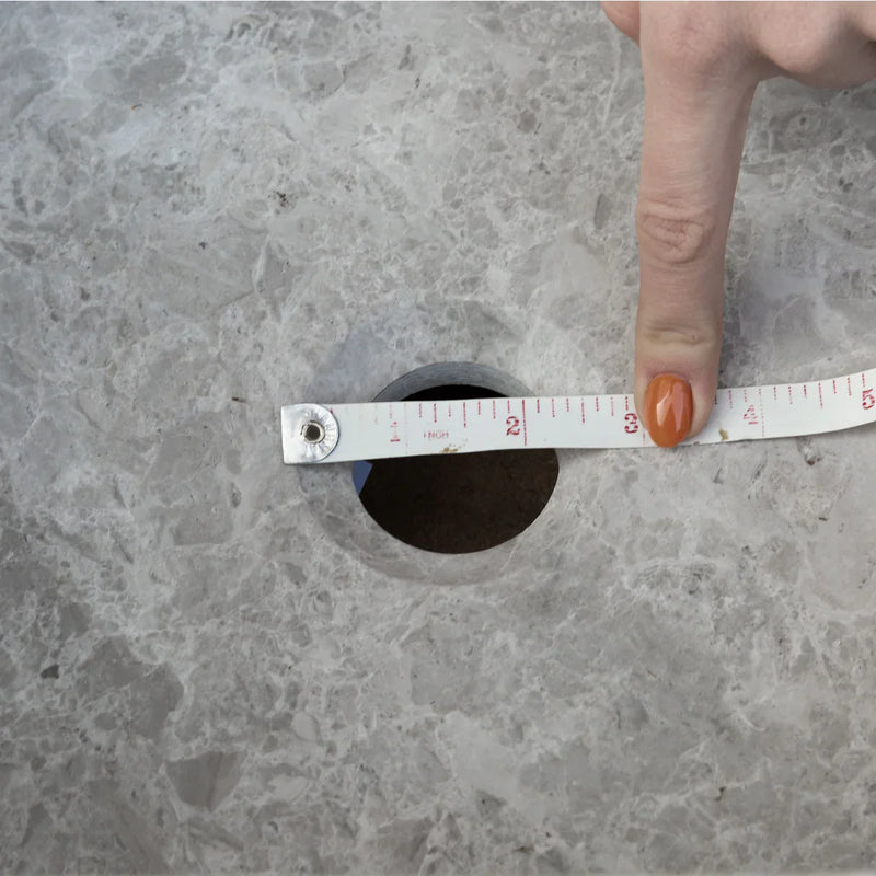 Tundra Gray Marble Rectangular Wall-mount Bathroom Sink (W)12" (L)18" (H)7" by GobekDesign