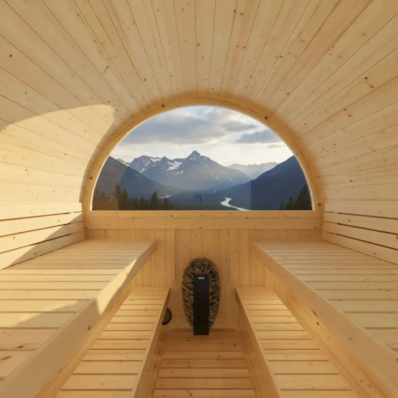 Turku Finnish Barrel Sauna with Terrace and WiFi Heater - Finnish Sauna Builders by Finnish Sauna Builders