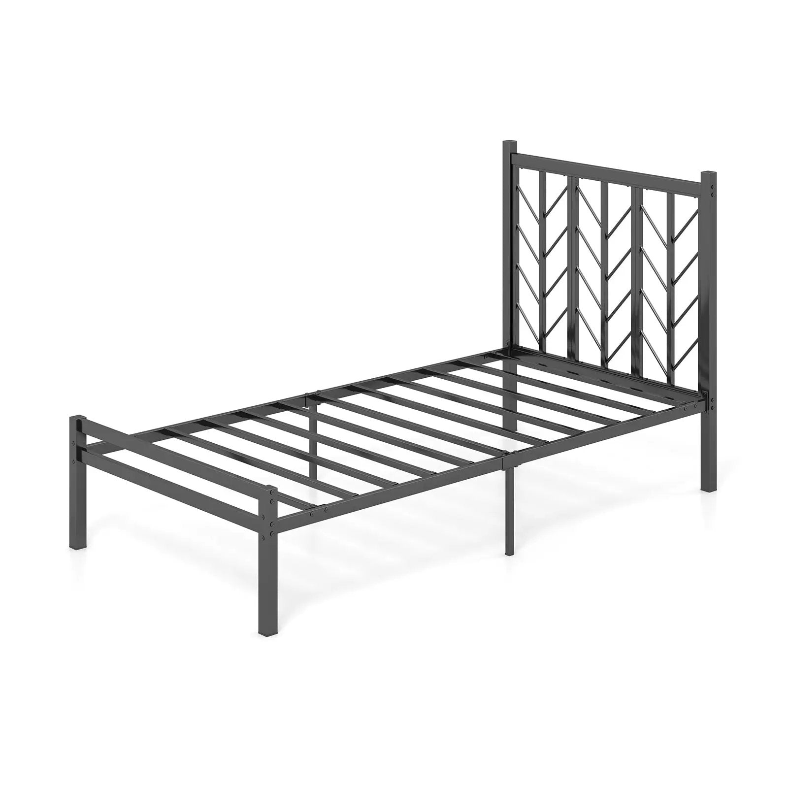 Queen Size Platform Bed with Headboard and Metal Frame by DirectDeals